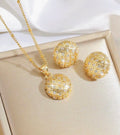 Gold Crystal Jewelry Set