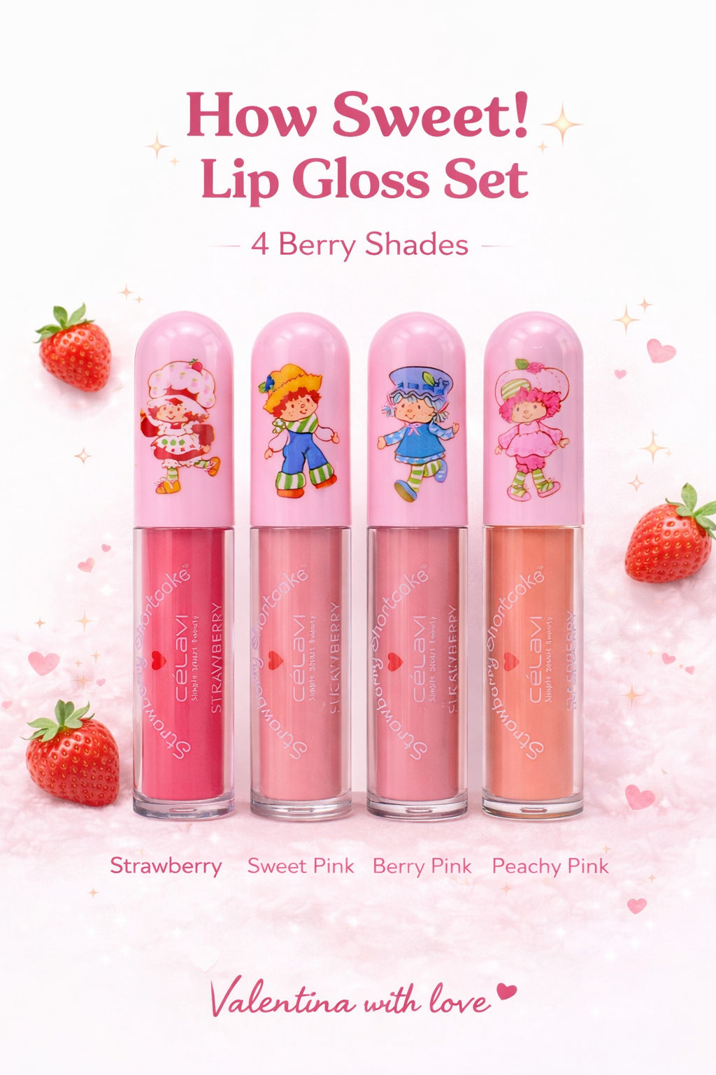 How Sweet! Lip Gloss Set – 4 Berry Shades