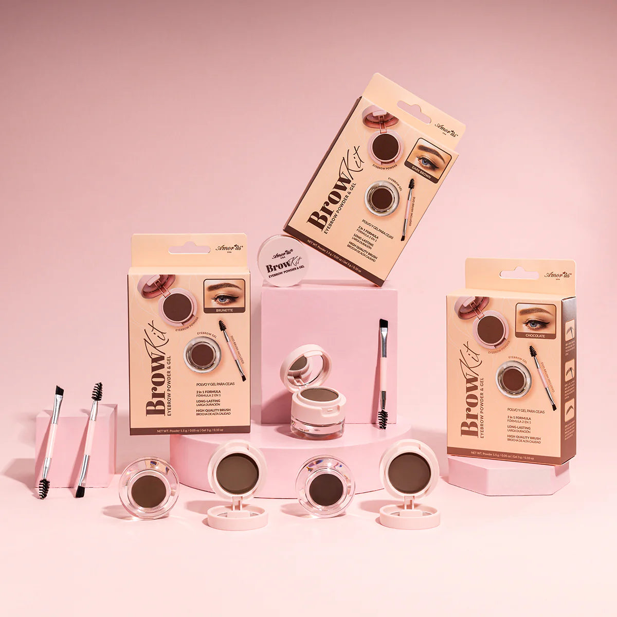 Amorus Brow Kit - Eyebrow Powder & Gel