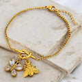 Bee & Butterfly Charm Bracelet