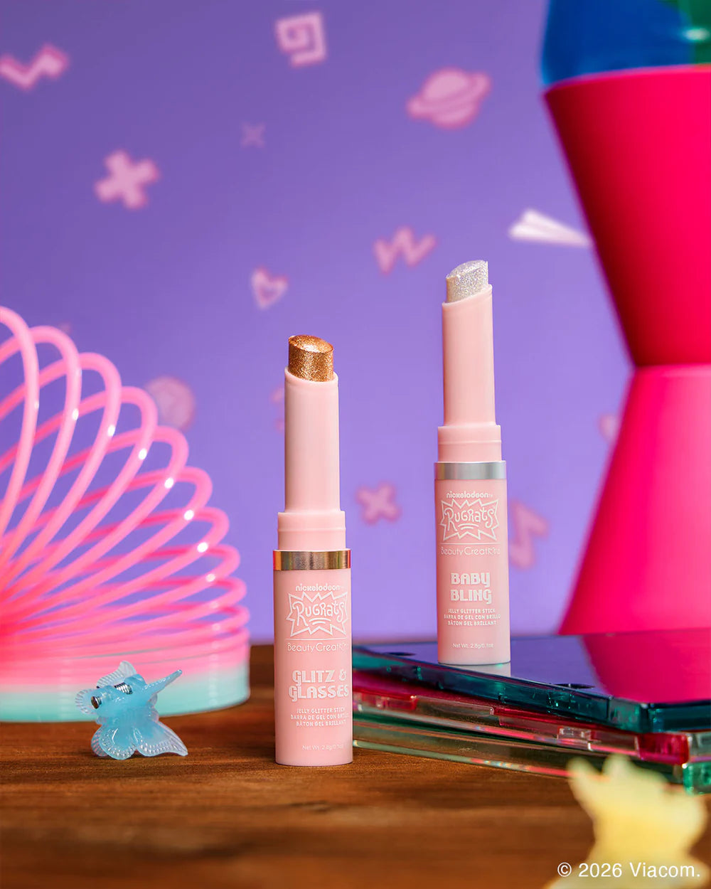 RUGRATS X BEAUTY CREATIONS TINY BUT SHINY JELLY GLITTER STICK SET (2PC)