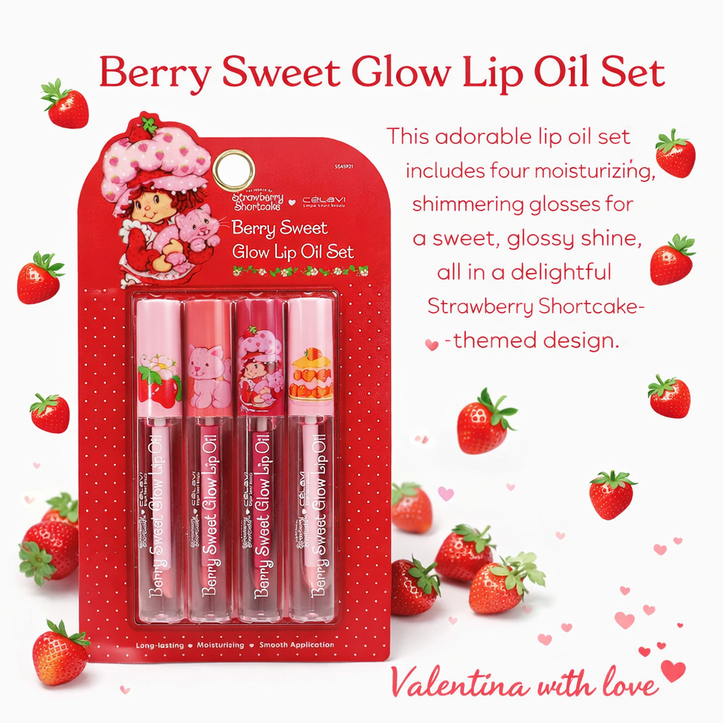 Berry Sweet Glow Lip Oil Set – 4 Piece Collection