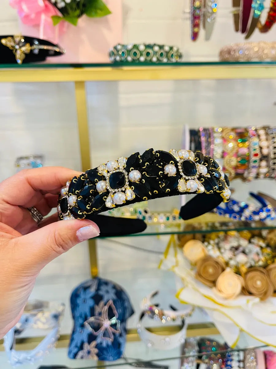 MIDNIGHT PEARL CROWN HEADBAND