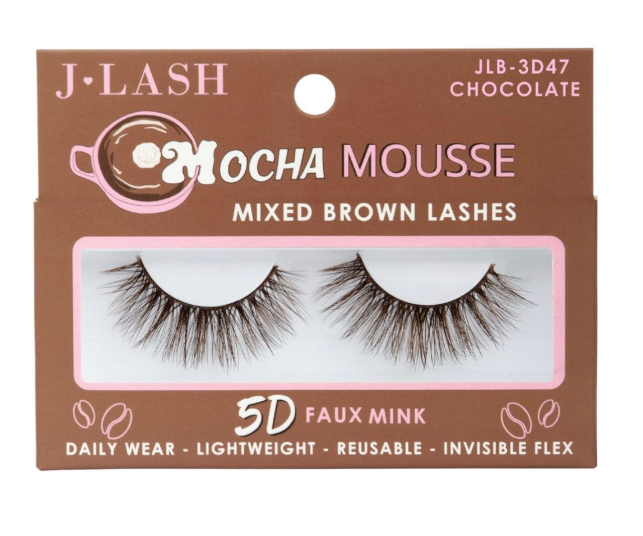 JLASH Mocha Mousse Brown Lashes - Chocolate