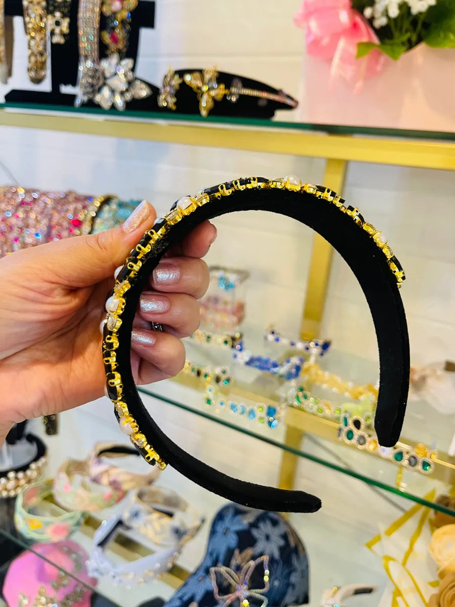 MIDNIGHT PEARL CROWN HEADBAND