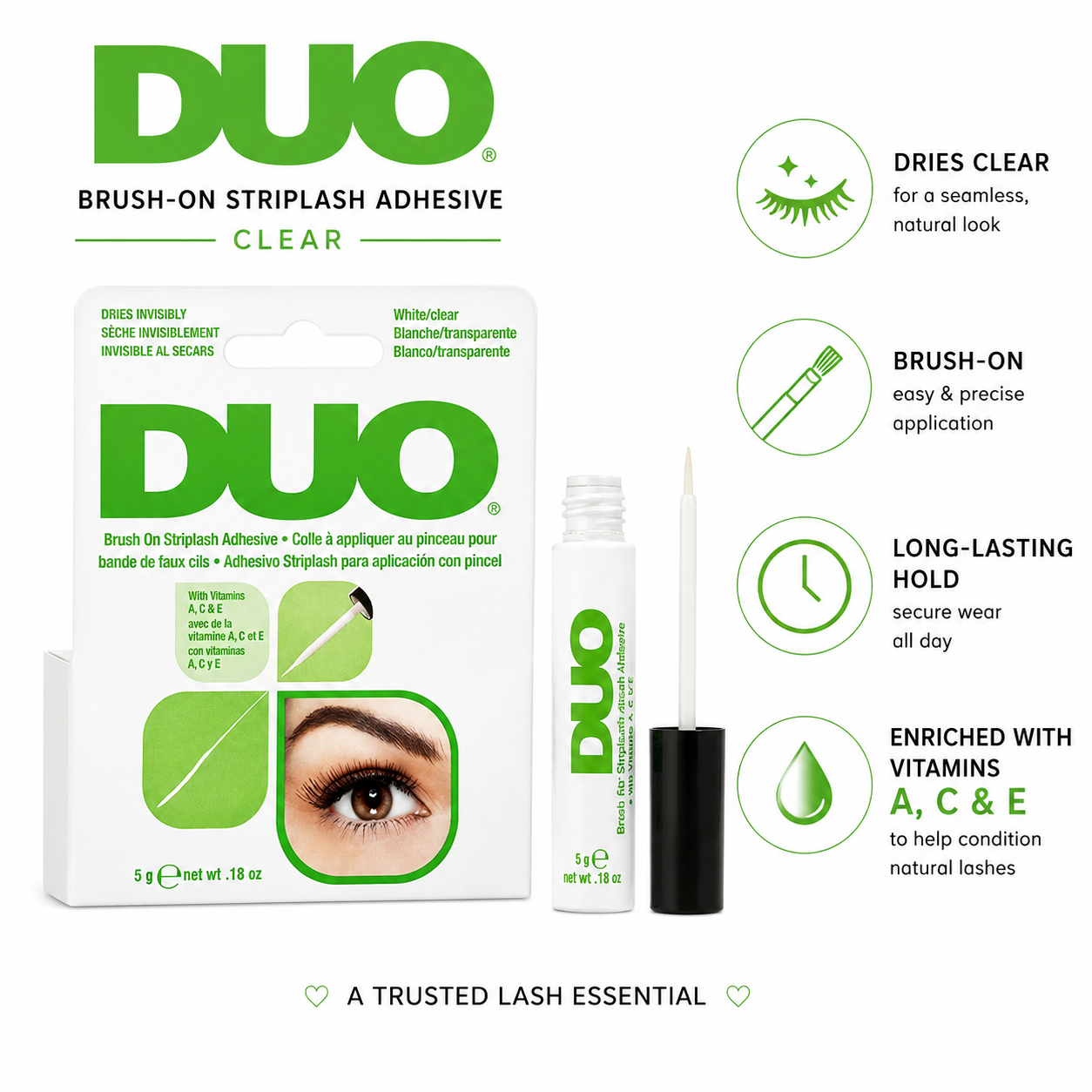 DUO Brush-On Strip Lash Adhesive – Clear