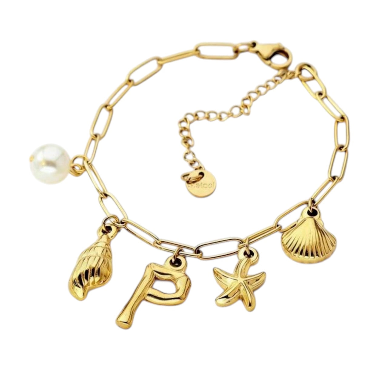 Shell Initial Bracelet