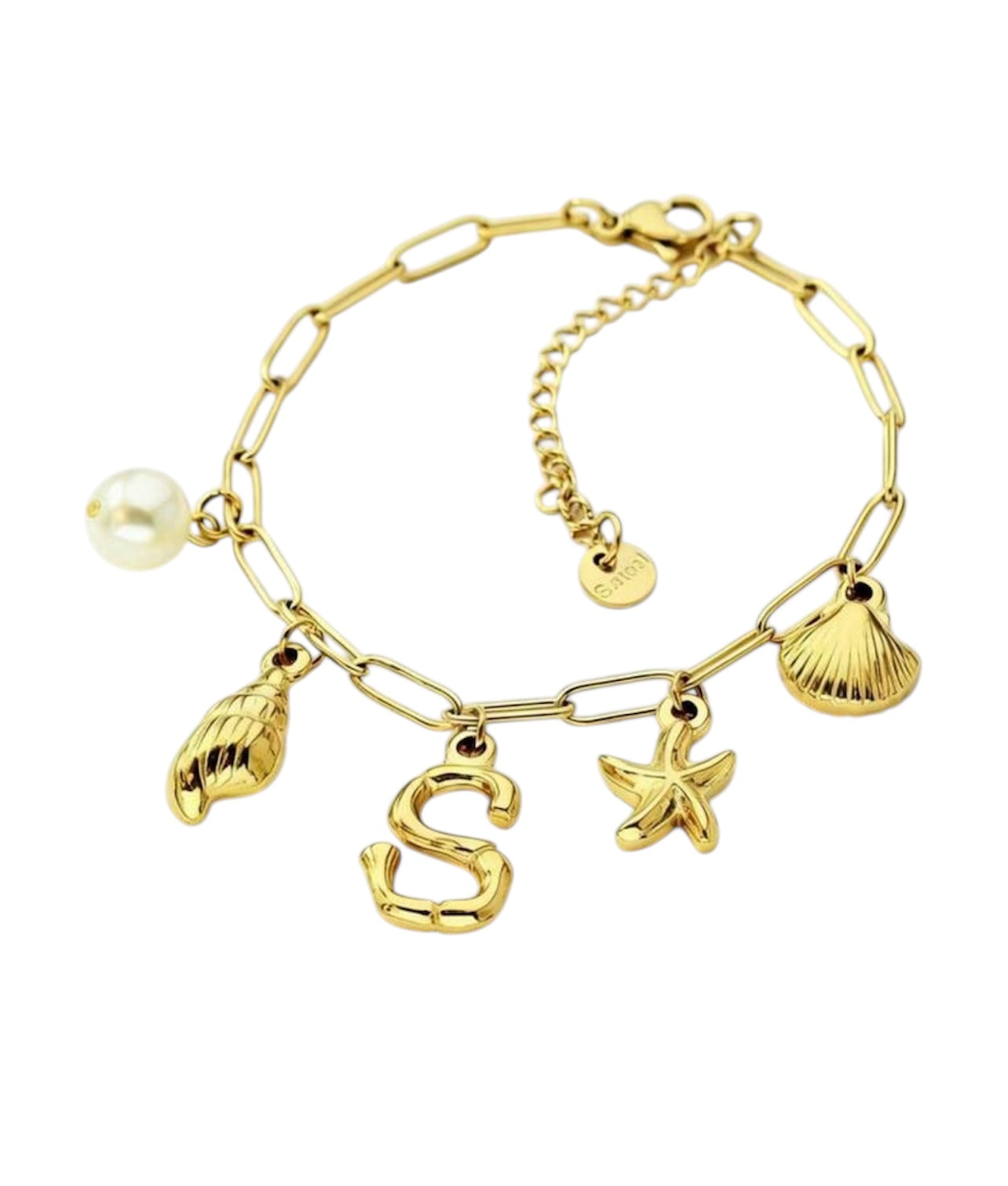 Shell Initial Bracelet
