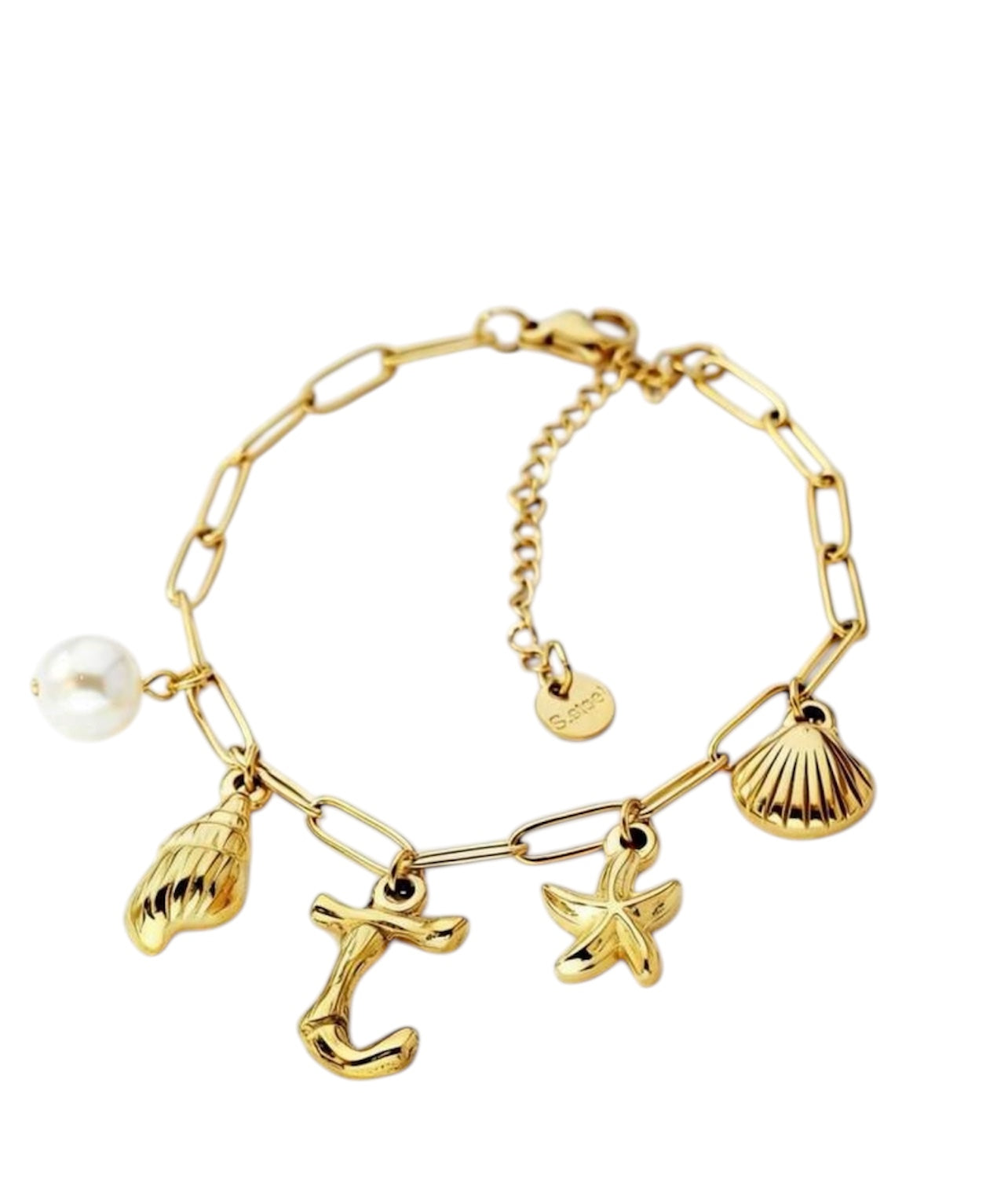 Shell Initial Bracelet