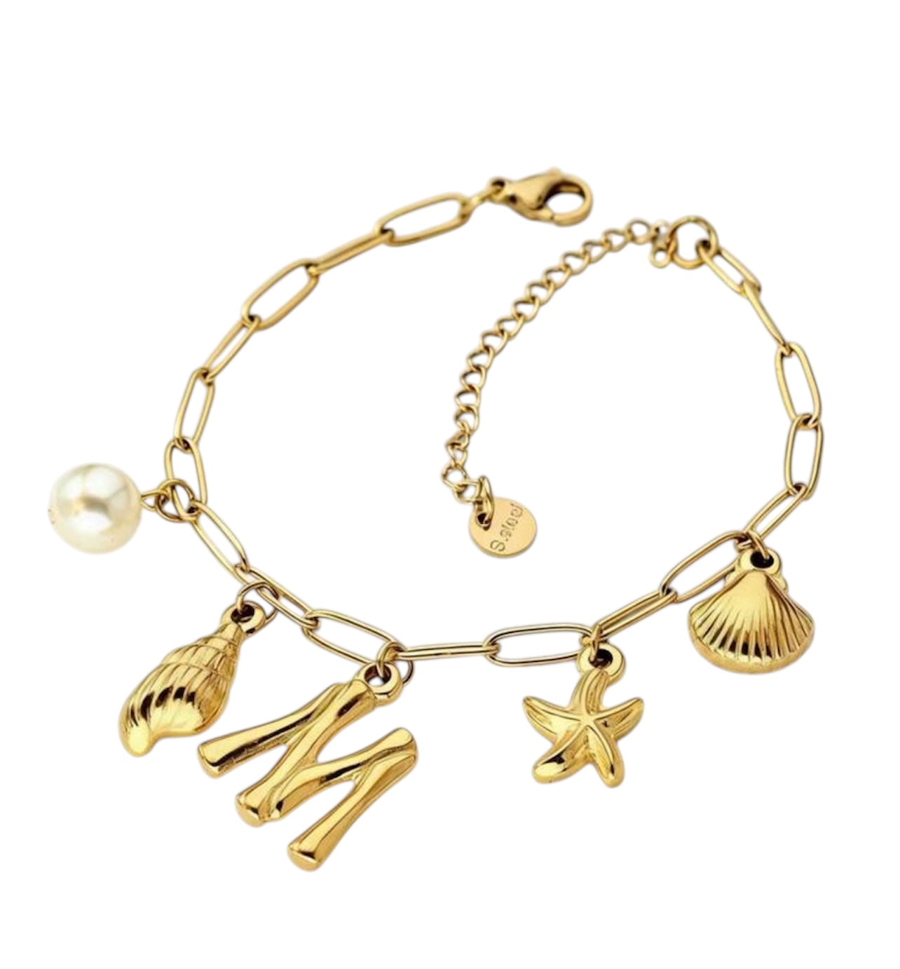 Shell Initial Bracelet