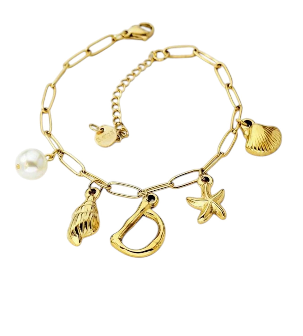 Shell Initial Bracelet