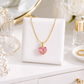 Pink Heart Charm Necklace
