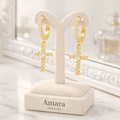 Amara Cross Hoops
