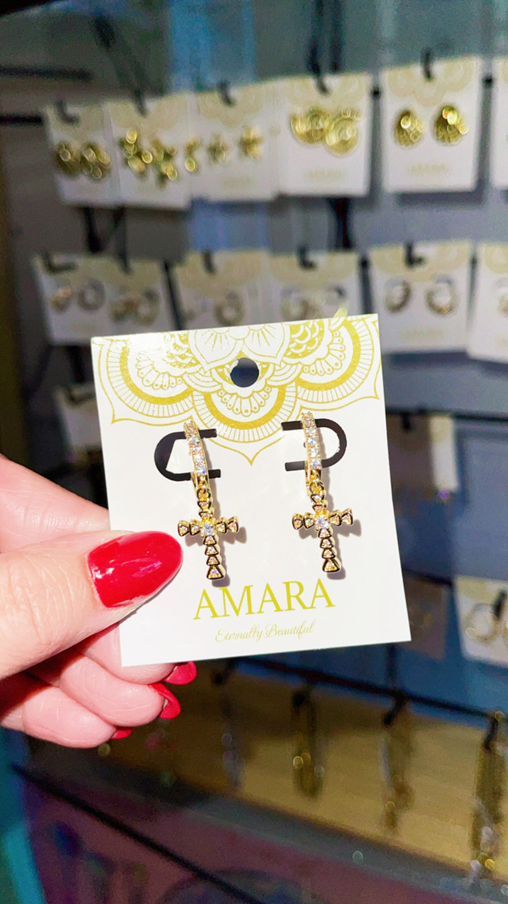 Amara Cross Hoops