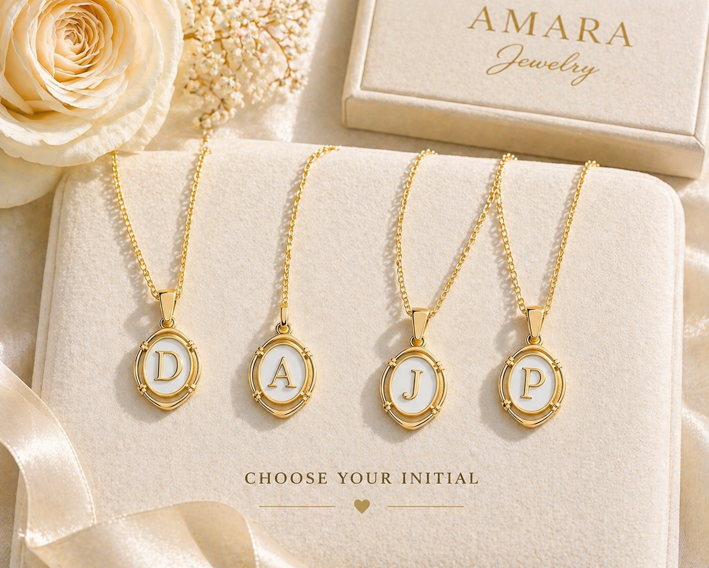 Vintage Initial Necklace