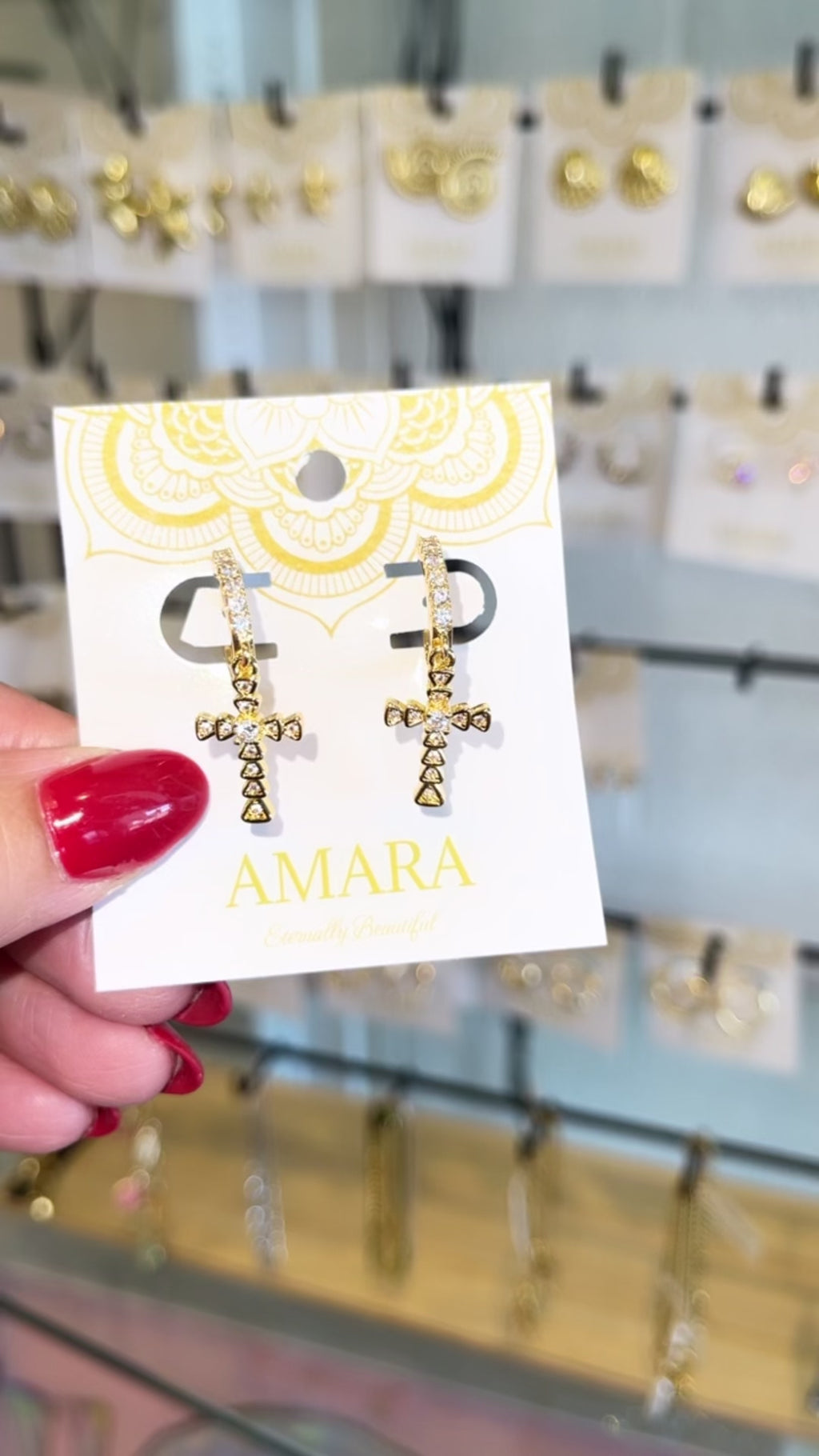 Amara Cross Hoops