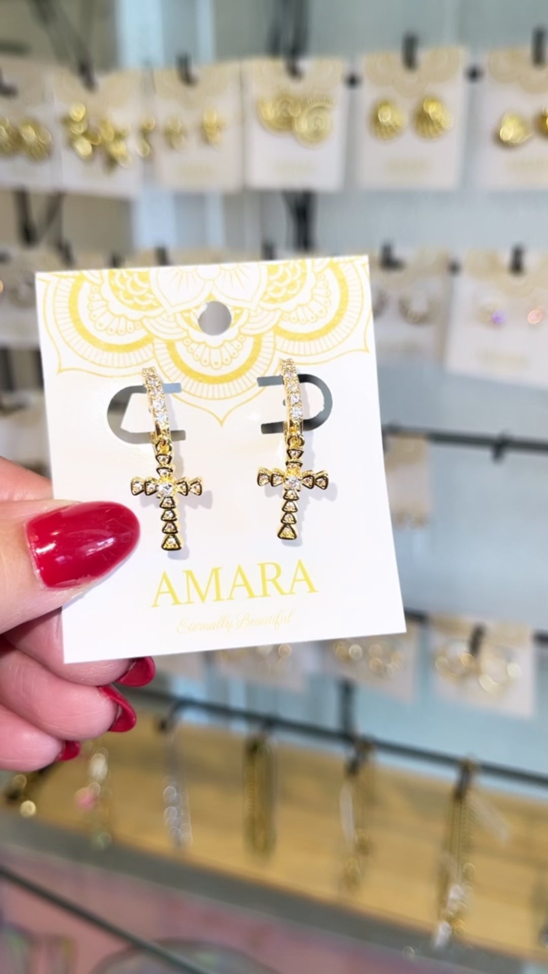 Amara Cross Hoops