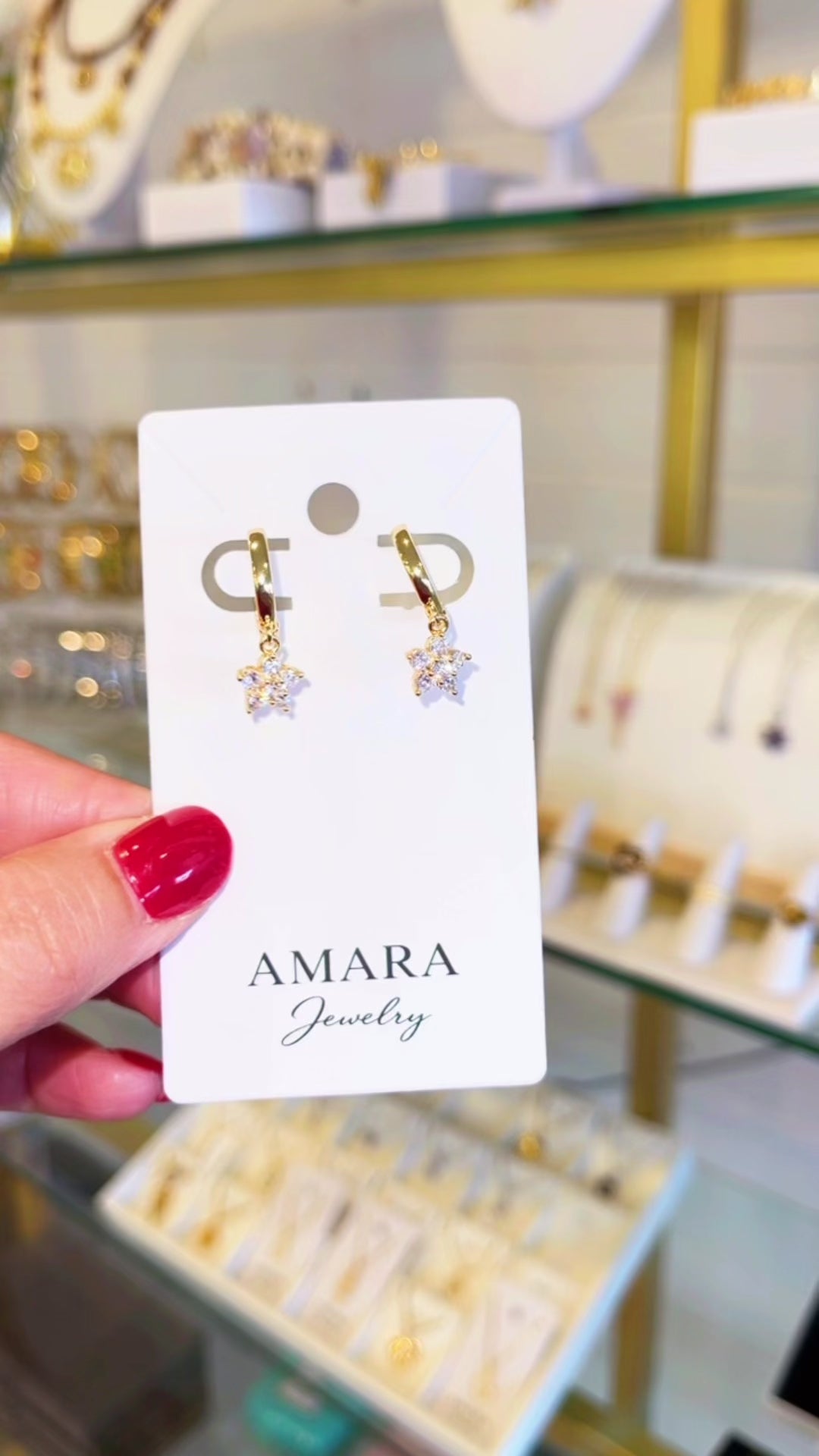 Daisy Flower Huggie Earrings